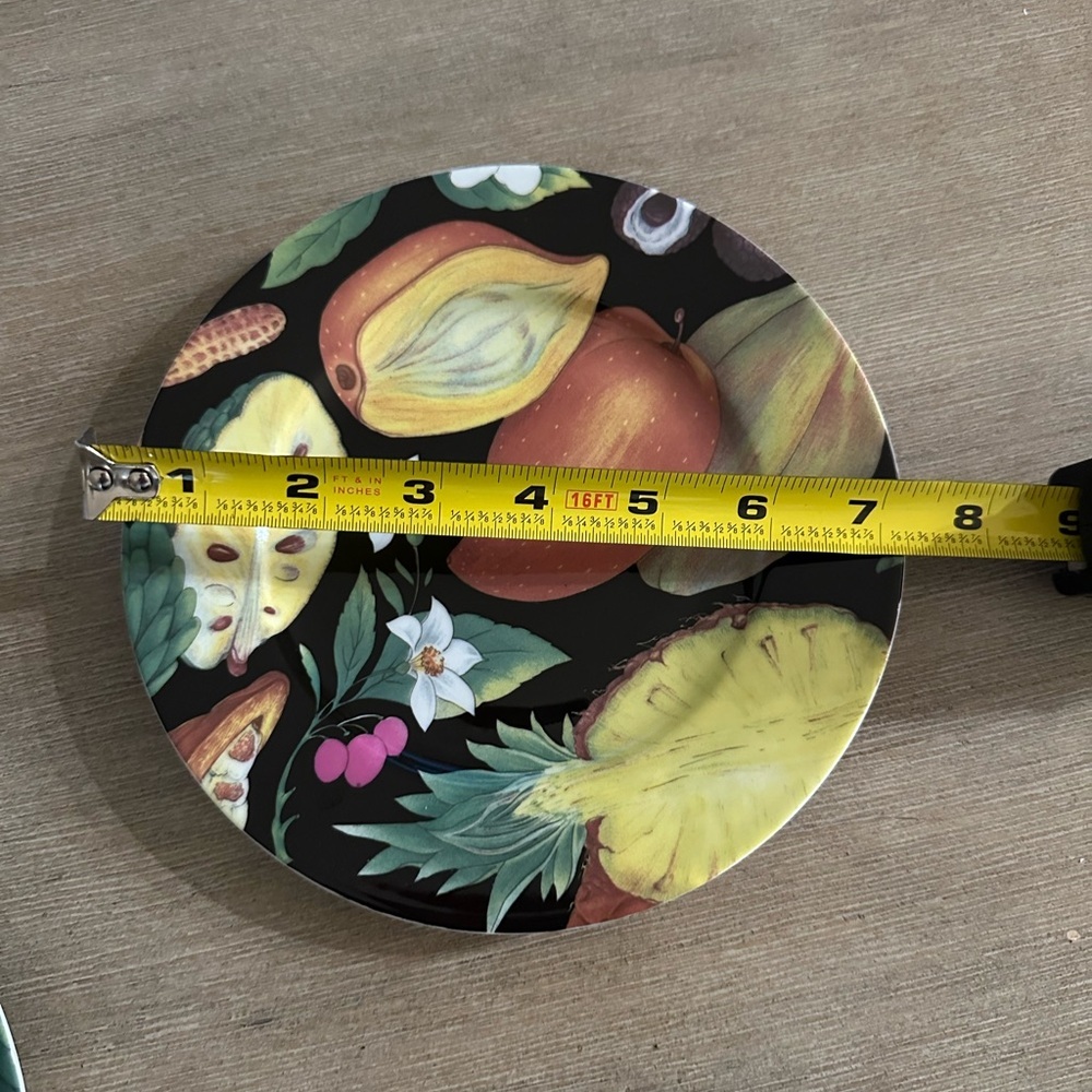Tropical Fruit Design Richard Limoges France Ceramic Plate Set of 6 - Picture 7 of 7